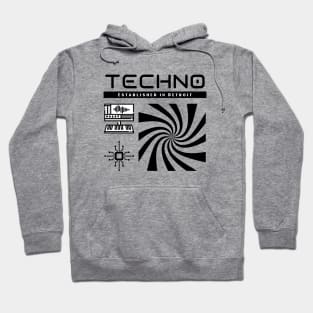 TECHNO  - Established In Detroit (black) Hoodie